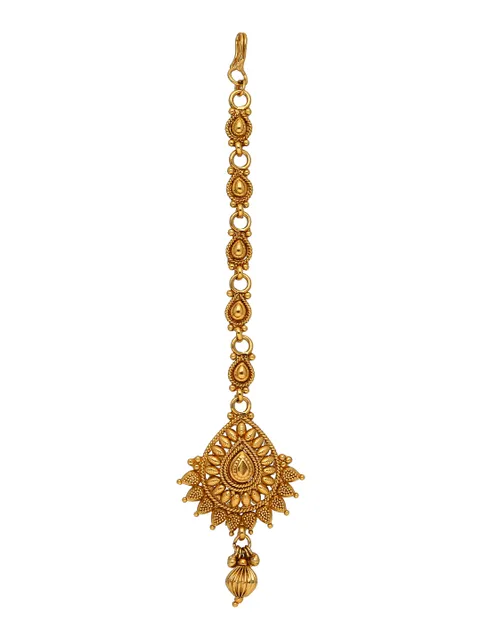 Antique Maang Tikka in Gold finish - CNB31187