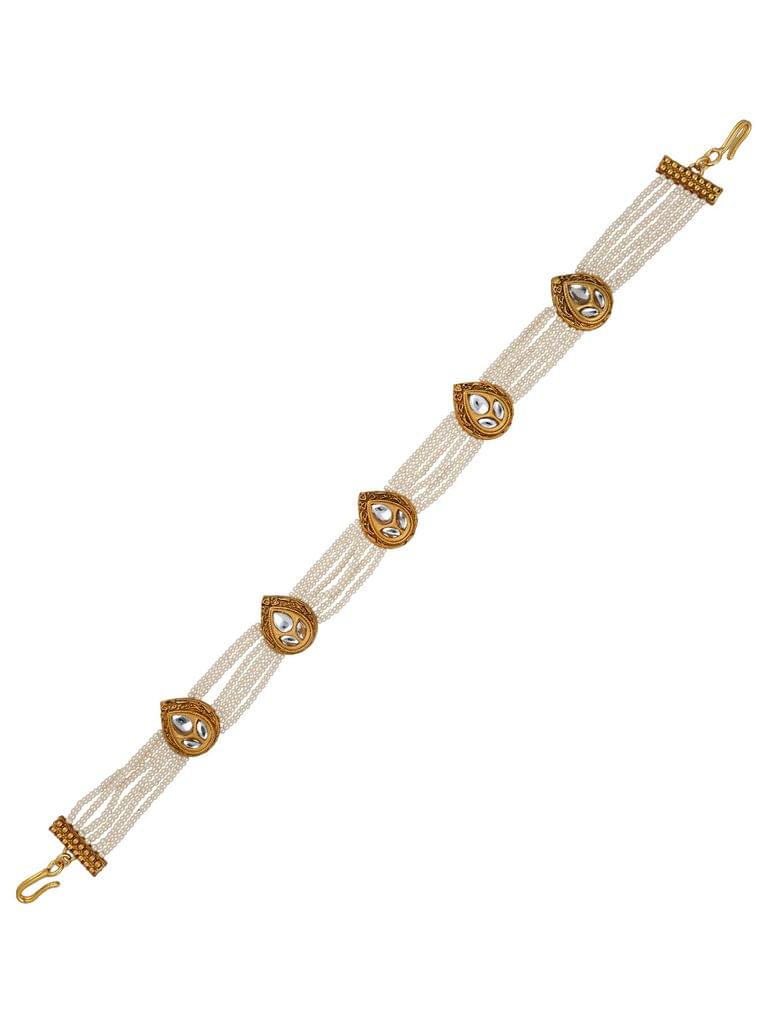 Kundan Matha Patti / Sheeshphool in Matt Gold finish - CNB31189