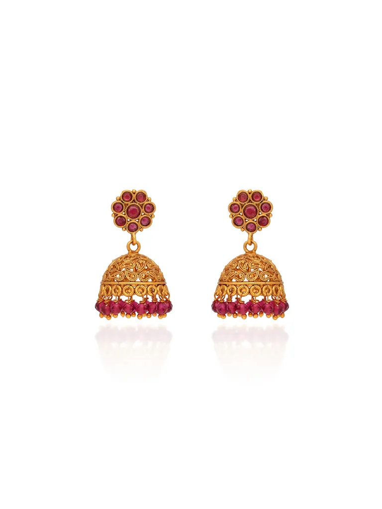 Antique Jhumka Earrings in Gold finish - CNB31096