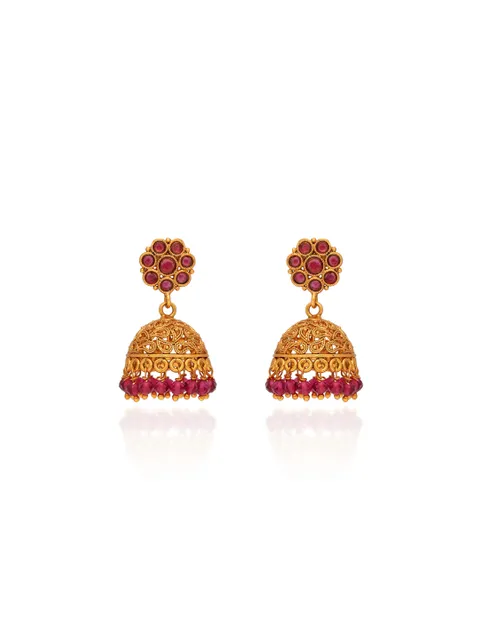 Antique Jhumka Earrings in Gold finish - CNB31096