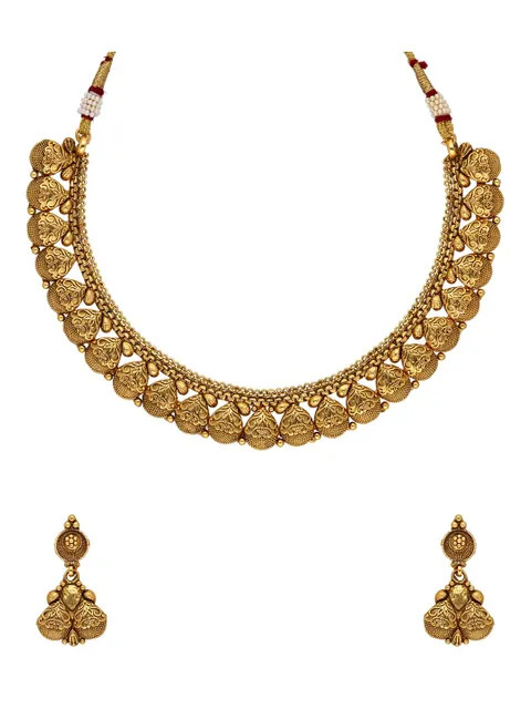 Antique Necklace Set in Gold finish - SPW148