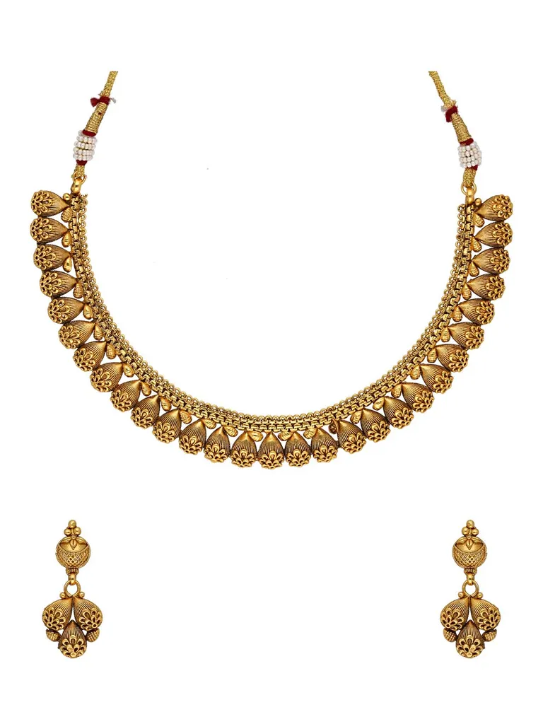 Antique Necklace Set in Gold finish - SPW147