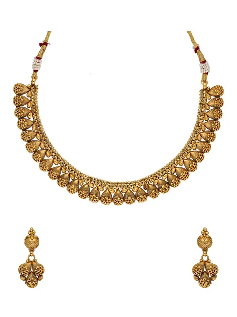 Antique Necklace Set in Gold finish - SPW147
