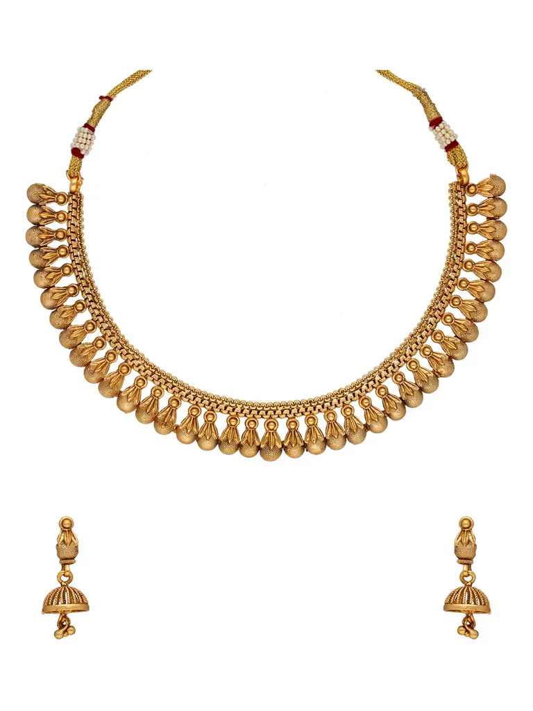 Antique Necklace Set in Matt Gold finish - SPW1140