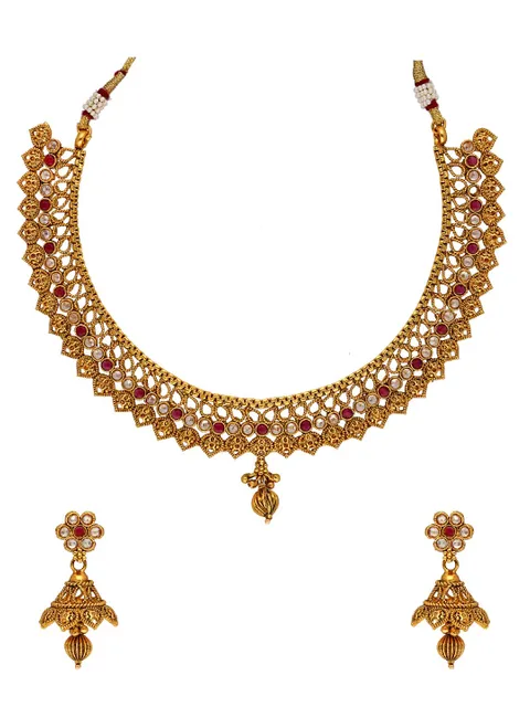 Reverse AD Necklace Set in Gold finish - SPW142