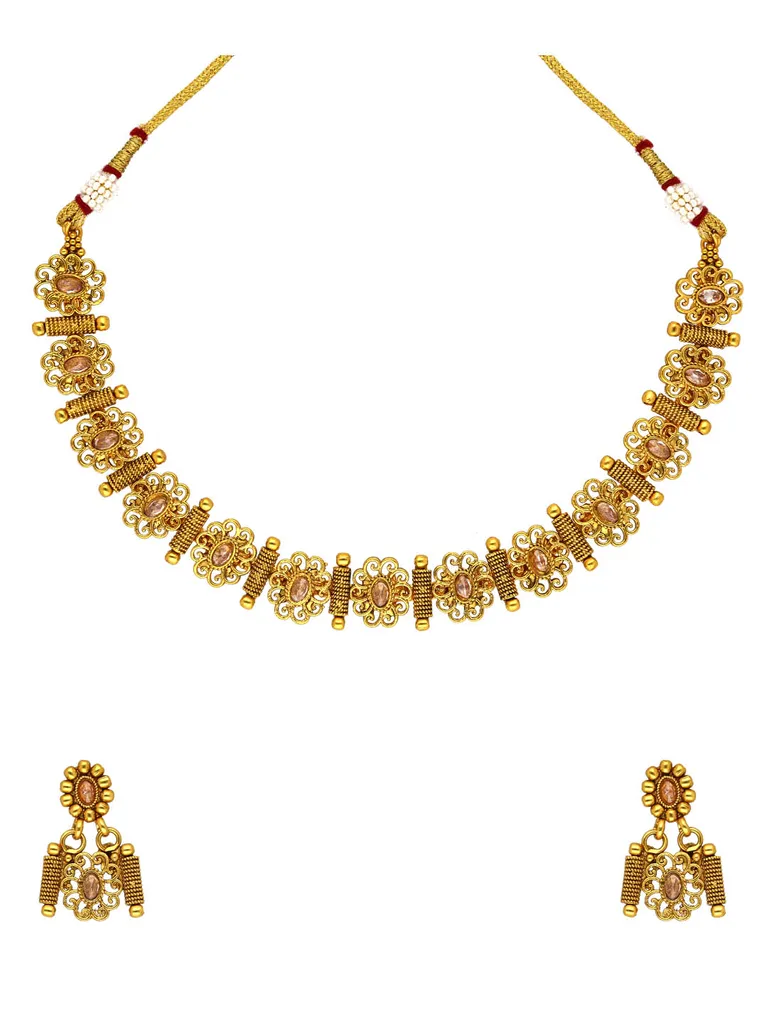 Reverse AD Necklace Set in Gold finish - SPW136