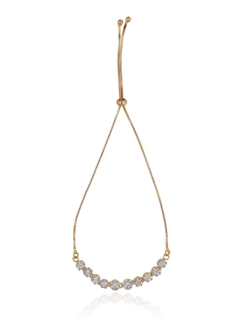 AD / CZ Loose / Link Bracelet in Gold finish - CNB8378