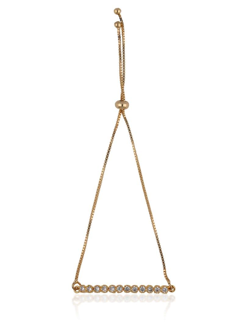 AD / CZ Loose / Link Bracelet in Gold finish - CNB8402