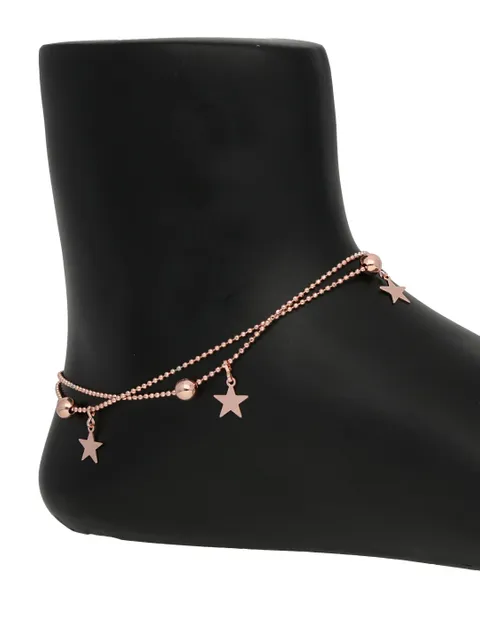 Western Loose Anklet in Rose Gold finish - CNB30574