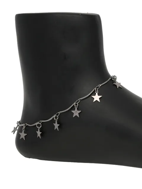 Western Loose Anklet in Black Rhodium finish - CNB30587