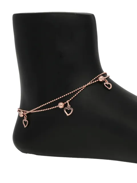 Western Loose Anklet in Rose Gold finish - CNB30588