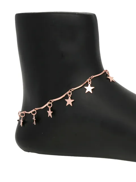 Western Loose Anklet in Rose Gold finish - CNB30590