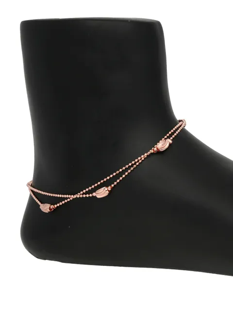 Western Loose Anklet in Rose Gold finish - CNB30591
