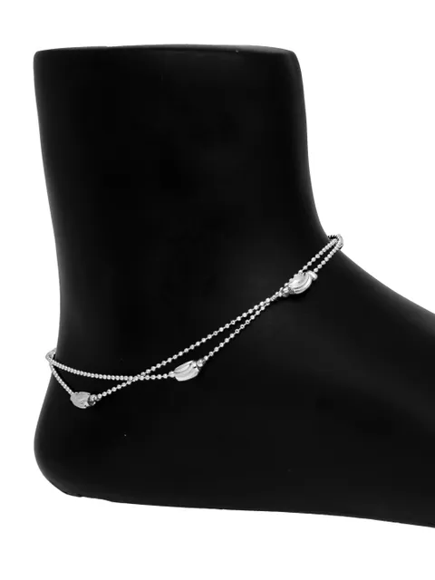 Western Loose Anklet in Rhodium finish - CNB30595