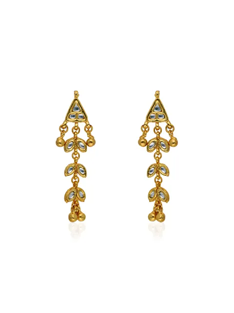 Kundan Earrings in Gold finish - S34609