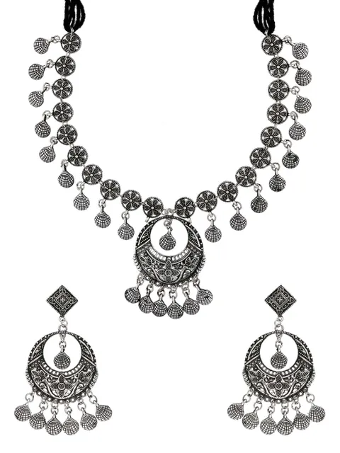 Necklace Set in Oxidised Silver finish - CNB31399