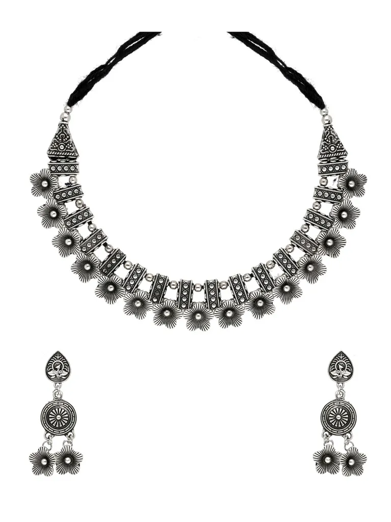 Necklace Set in Oxidised Silver finish - CNB31445