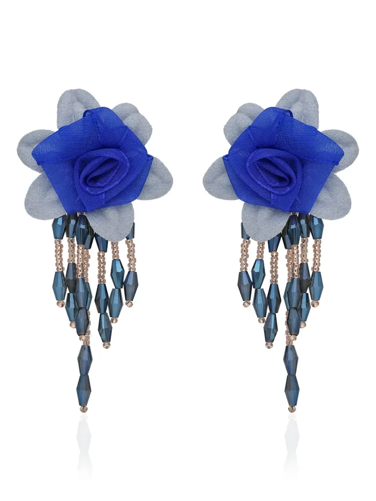 Floral Long Earrings in Gold finish - CNB31925