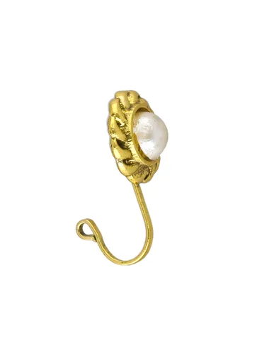 Clip Ons (Press) Nose Ring in Oxidised Gold finish - CNB32041