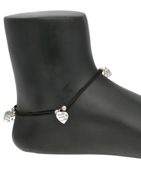 Western Loose Anklet in Rhodium finish - CNB32370