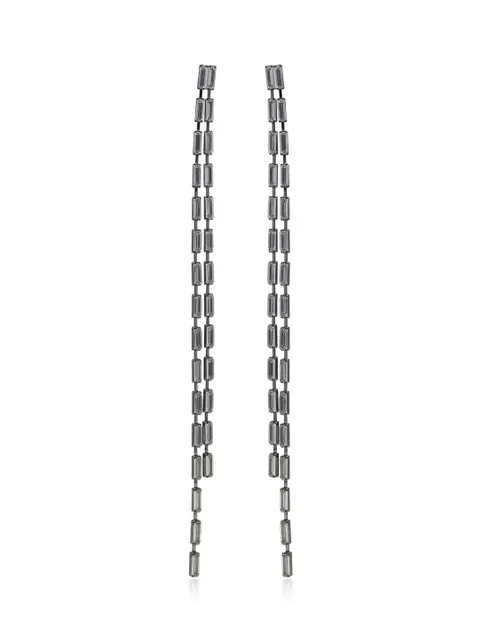 Western Long Earrings in Black Rhodium finish - CNB31829