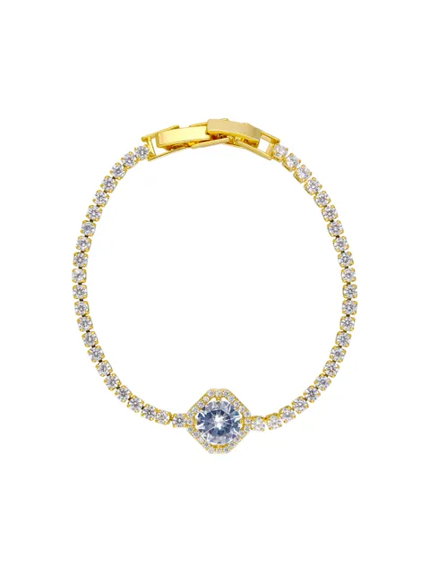 AD / CZ Loose / Link Bracelet in Gold finish - CNB32183