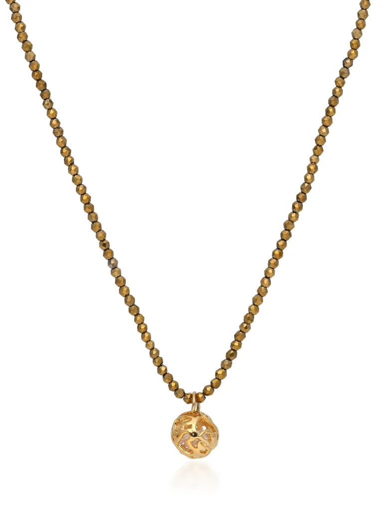 AD / CZ Mala with Pendant in Gold finish - CNB32705