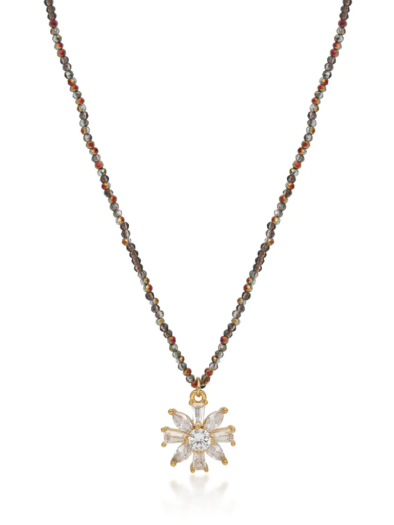 AD / CZ Mala with Pendant in Gold finish - CNB32710