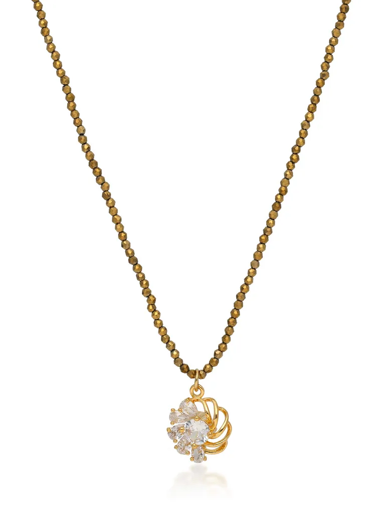 AD / CZ Mala with Pendant in Gold finish - CNB32713