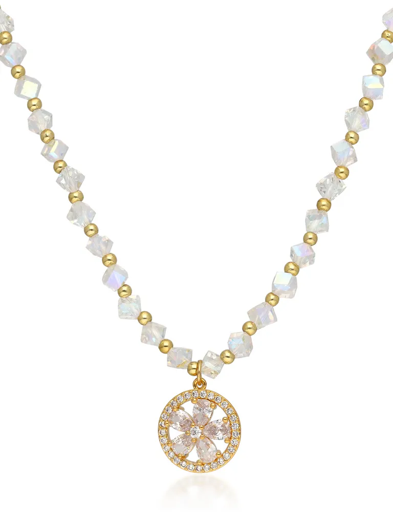AD / CZ Mala with Pendant in Gold finish - CNB32724