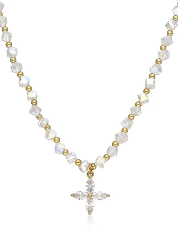 AD / CZ Mala with Pendant in Gold finish - CNB32726