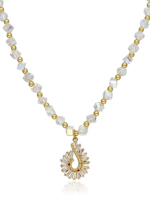 AD / CZ Mala with Pendant in Gold finish - CNB32728