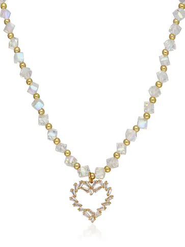 AD / CZ Mala with Pendant in Gold finish - CNB32732