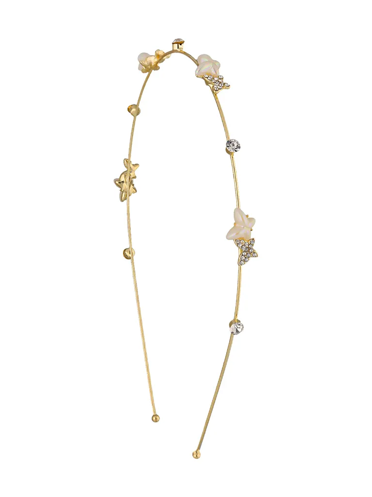 Fancy Hair Band in Gold finish - CNB32511