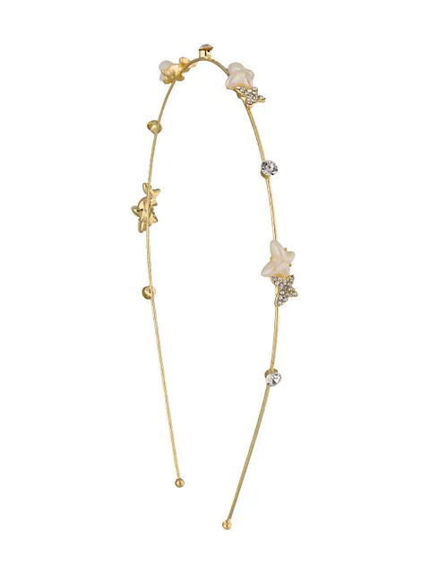 Fancy Hair Band in Gold finish - CNB32511