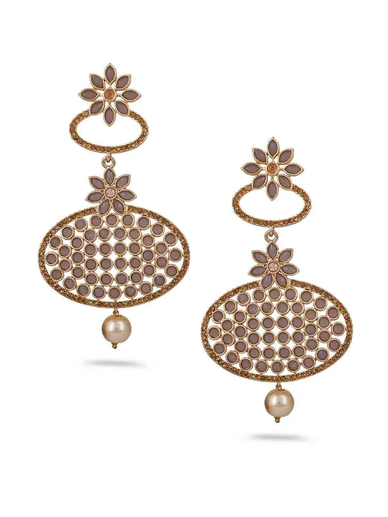 Traditional Long Earrings in Gold finish - CNB688