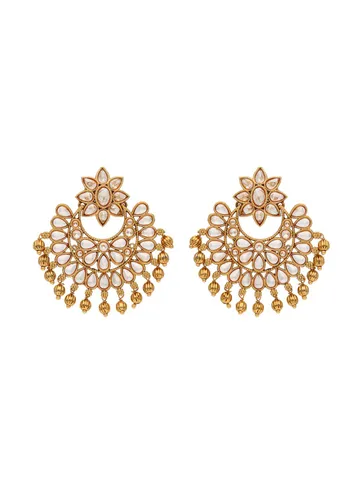 Reverse AD Chandbali Earrings in Gold finish - CNB22265