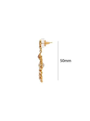Reverse AD Dangler Earrings in Gold finish - CNB22266