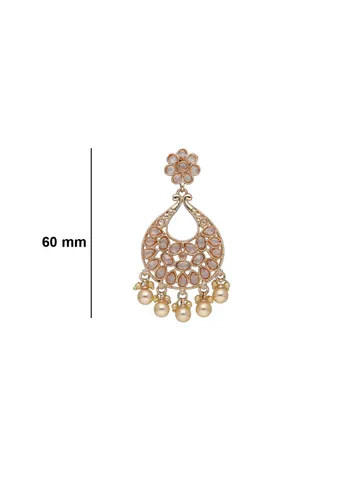 Reverse AD Tikka Earring Set in Rose Gold finish - PARET188RG