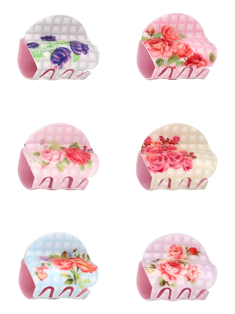 Printed Butterfly Clip in Assorted color - CNB32879