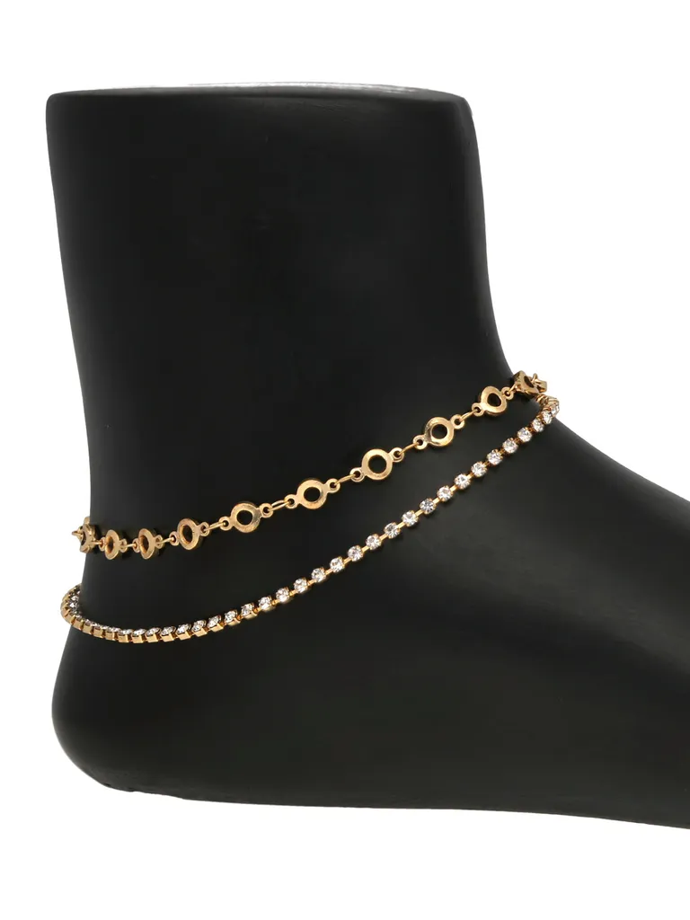 Western Loose Anklet in Gold finish - S34283