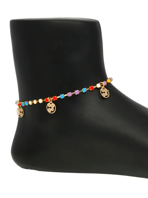 Western Loose Anklet in Gold finish - S34267