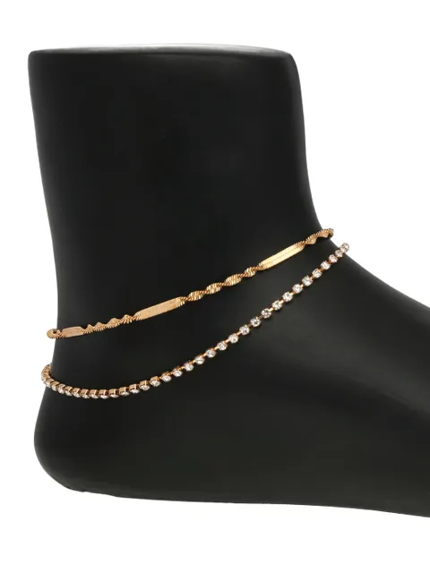 Western Loose Anklet in Gold finish - S34284