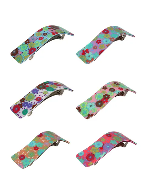 Printed Hair Clip in Assorted color - CNB34079