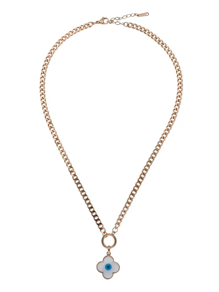 Evil Eye Necklace in Rose Gold finish - CNB24379