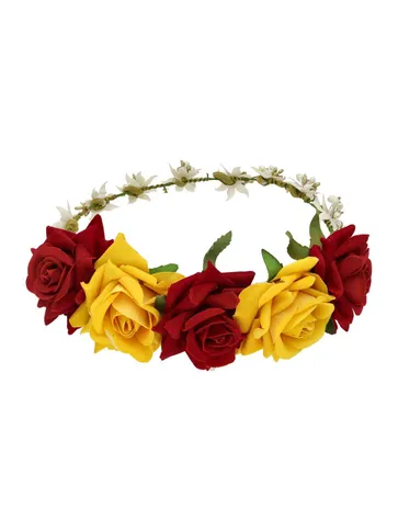 Floral / Flower Floral Tiara in Red & Yellow color - CMP9002