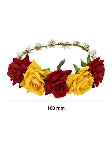 Floral / Flower Floral Tiara in Red & Yellow color - CMP9002