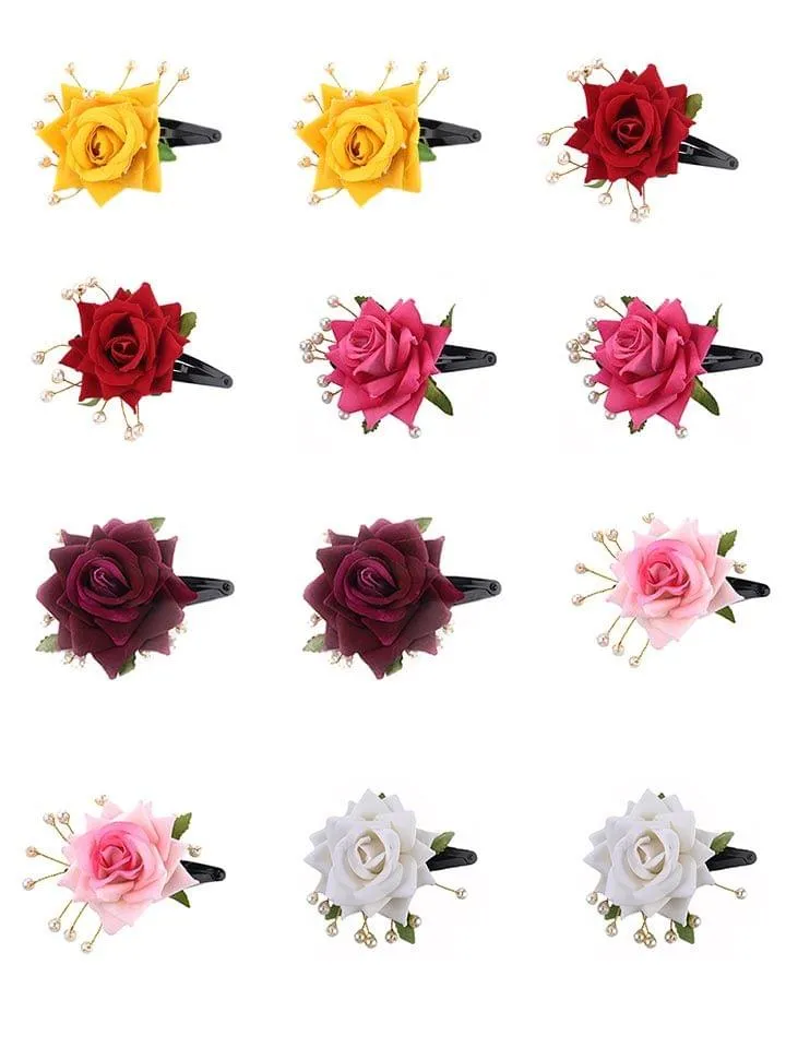 Floral / Flower Tik Tak Hair Pin in Assorted color - CNB8219