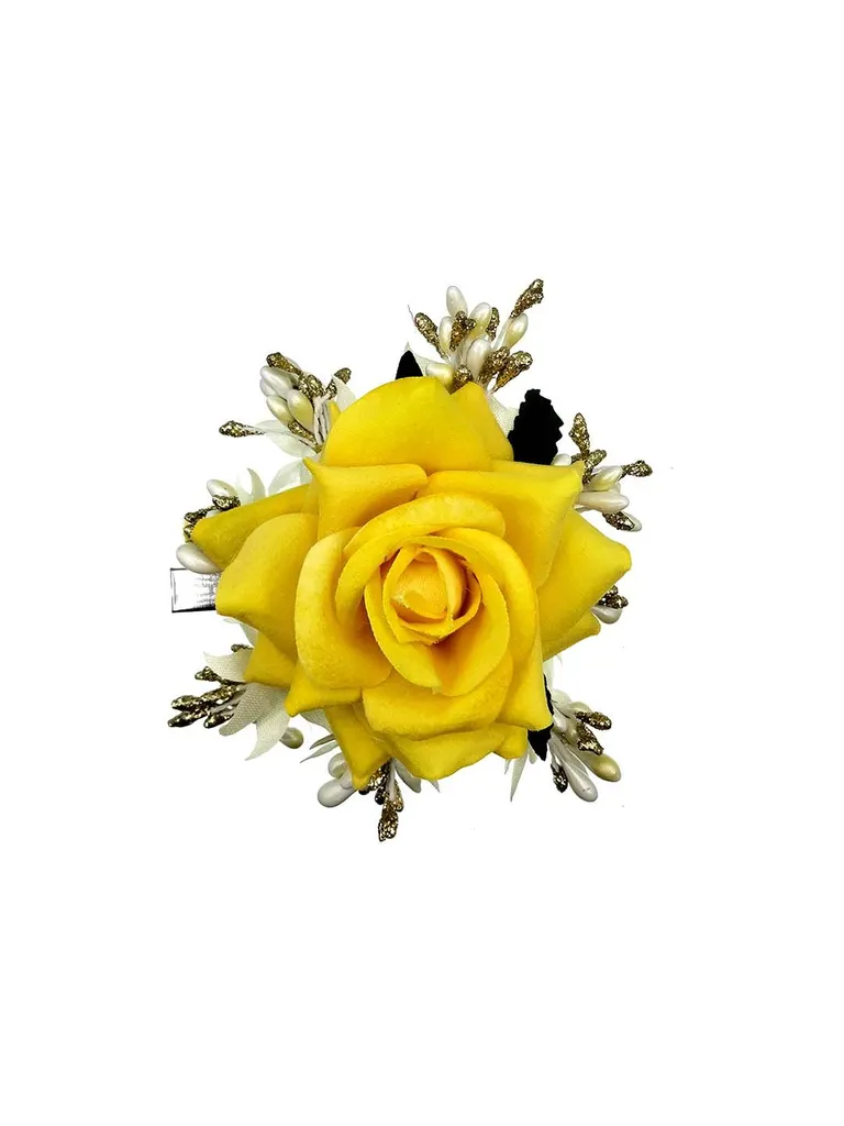 Floral / Flower Hair Clip in Yellow color - CNB10118