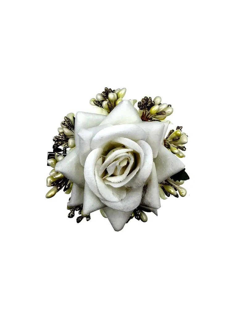 Floral / Flower Hair Clip in White color - CNB10124